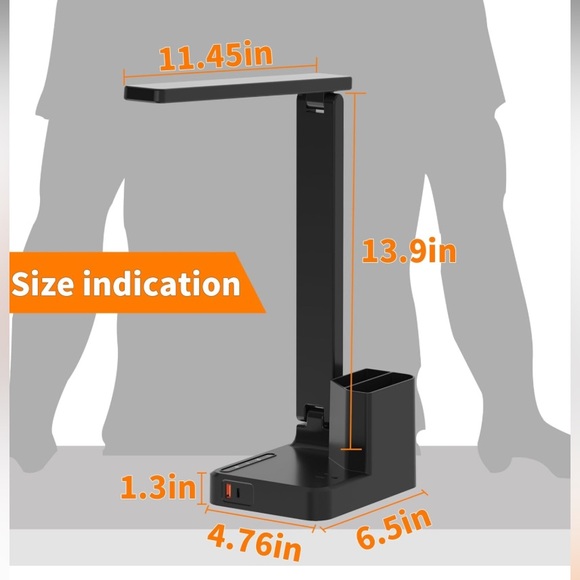 NIB COZOO LED Desk Lamp with USB Charging Ports - Picture 4 of 6